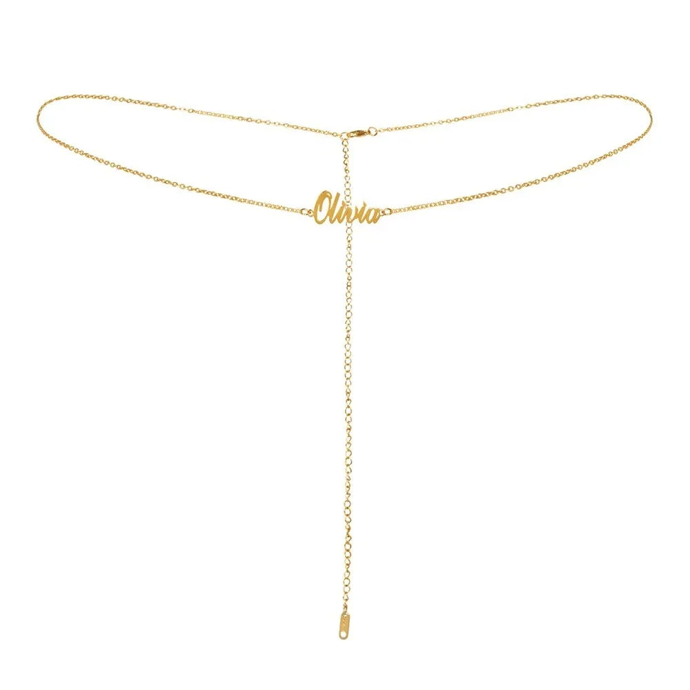 Custom Name Waist Chain for Women