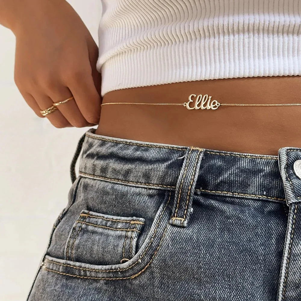 Custom Name Waist Chain for Women