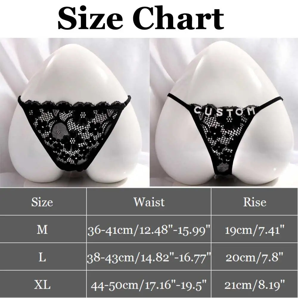 Custom Name Thongs Sheer String Personalized Underwear