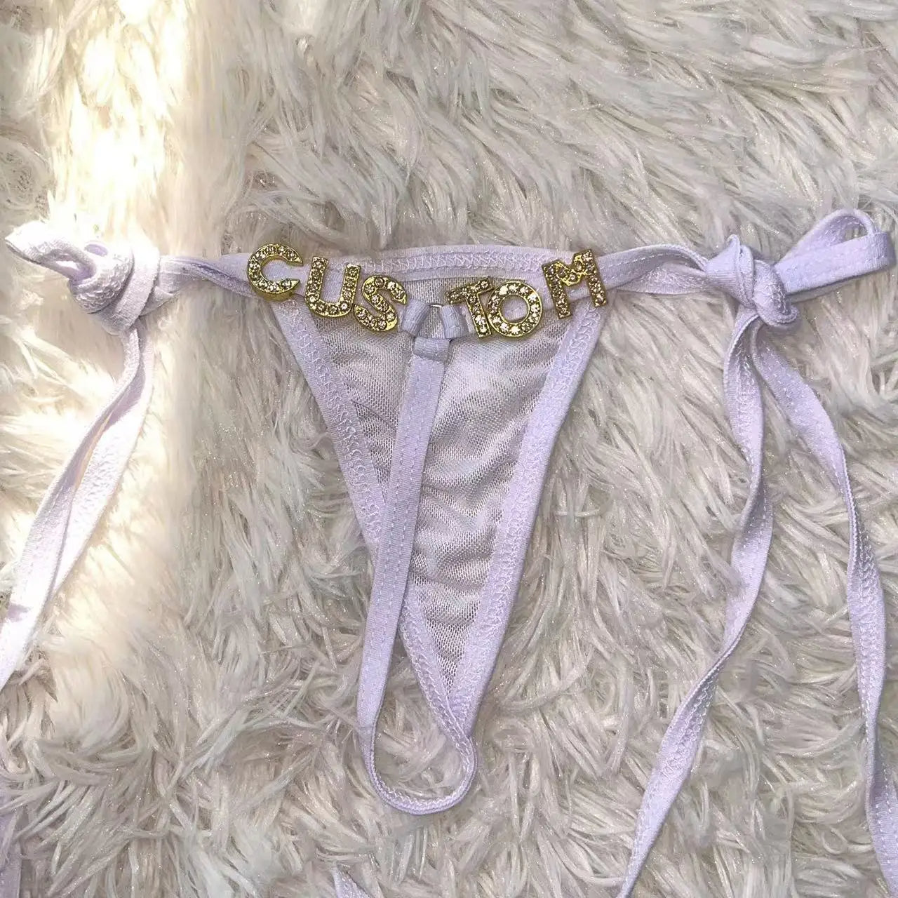 Custom Sexy Thong Panties Personalized Hotwife Lingerie for Women