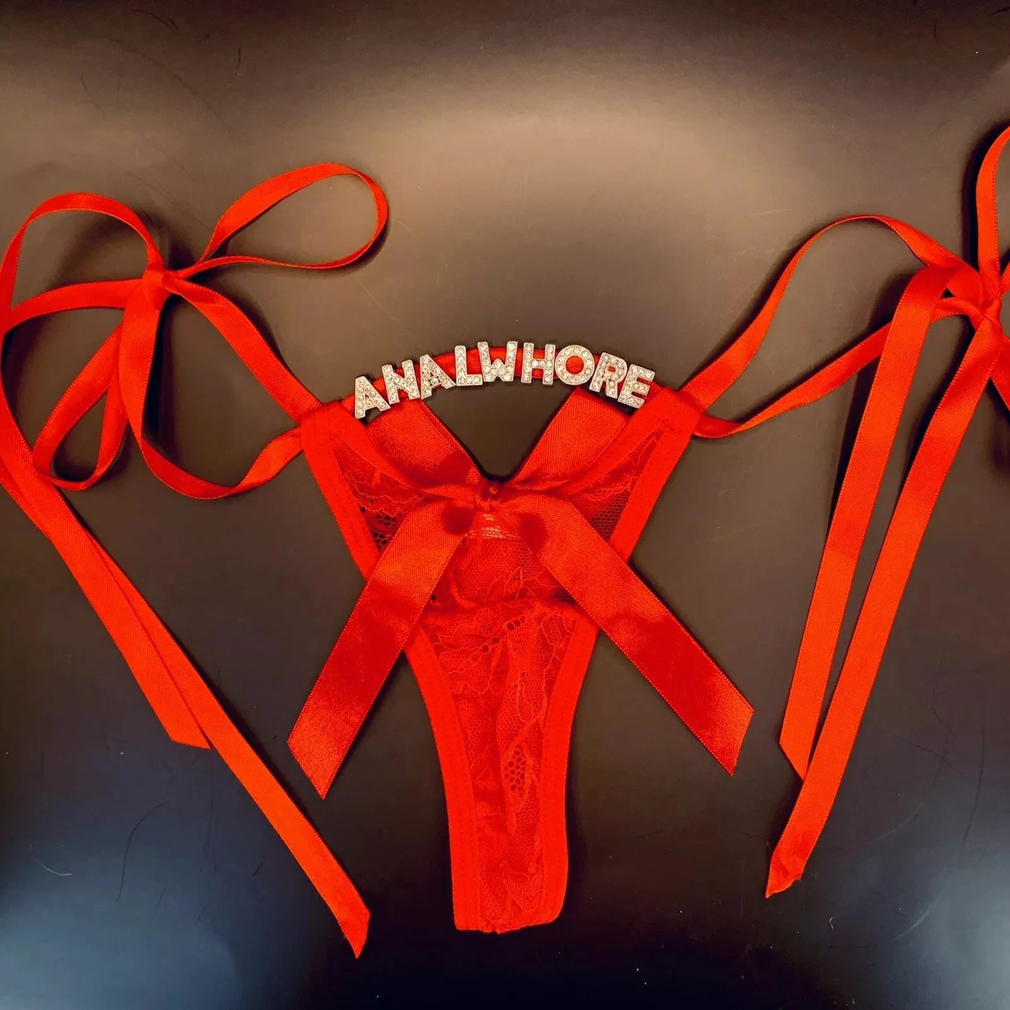 Custom Name Sexy Red Lace Personalized Underwear for Women