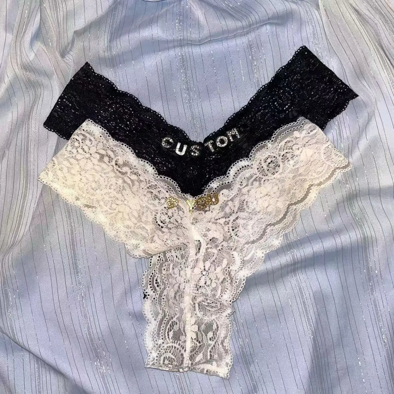 Custom Name Thong Personalized Lace Panties for Women